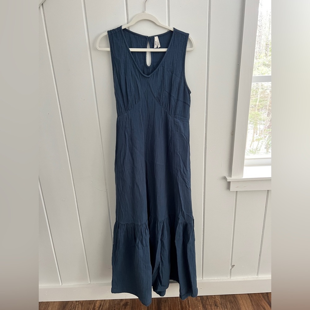 Pact Deep Blue Maxi Dress